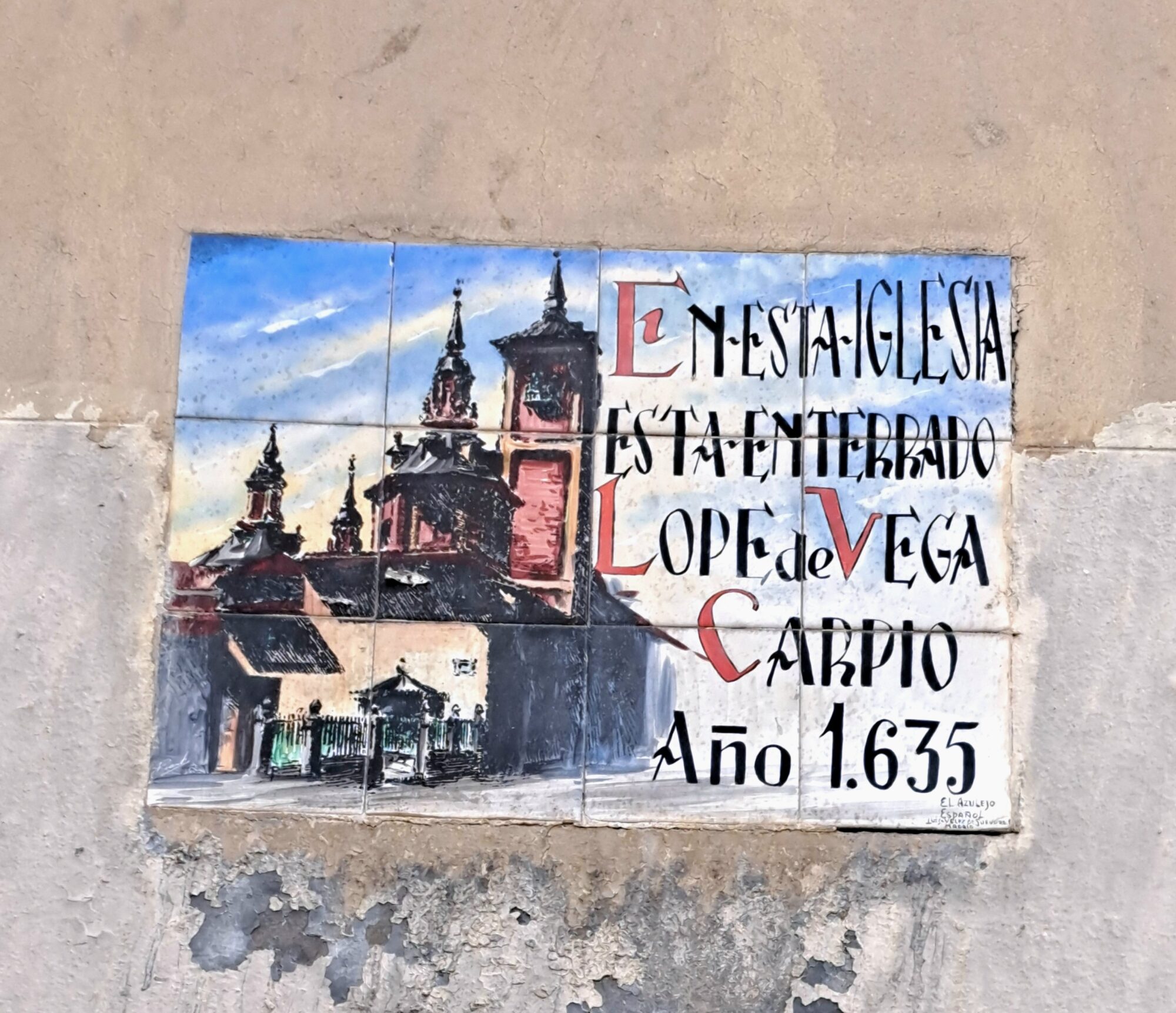 En esta Iglesia está enterrado Lope de Vega